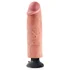 Гнущийся вибратор реалистик на присоске King Cock Vibrating 23 см телесный фото 2