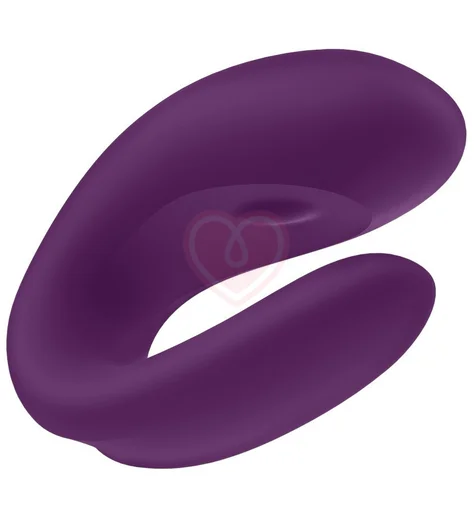 Вибратор для пар с управлением от приложения Satisfyer Double Joy фиолетовый фото 3