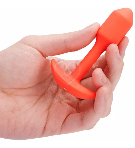 Утяжелённая вибропробка b-Vibe Vibrating Snug Plug 1 мини оранжевая фото 4
