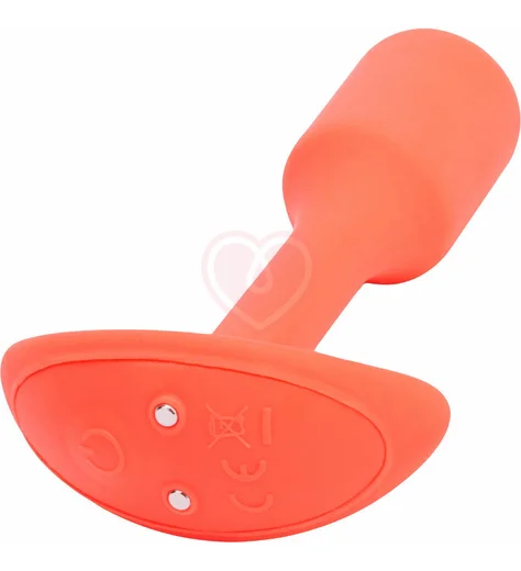 Утяжелённая вибропробка b-Vibe Vibrating Snug Plug 1 мини оранжевая фото 5