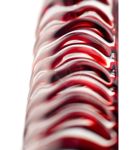 Стеклянный фаллоимитатор с мошонкой Sexus Glass Red Devil фото 7