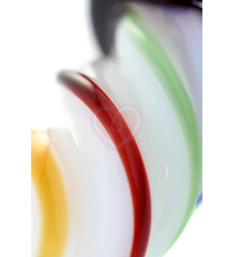 Двусторонняя анальная пробка в виде леденца Sexus Glass коричневая фото 4