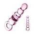 Стеклянный рельефный анальный стимулятор Glas Quintessence Anal Slider розовый фото 3