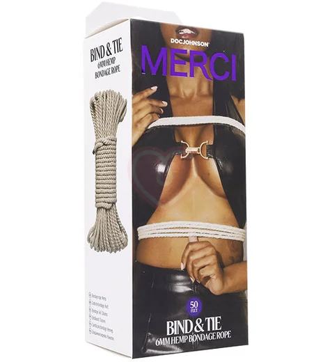 Верёвка для связывания Doc Johnson Merci Bind Tie 15 м бежевая фото 2