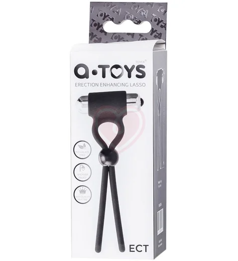 Лассо на член со съёмной вибропулей A-Toys by Toyfa Ect чёрное фото 4