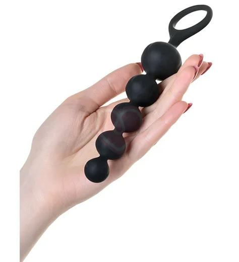 Набор из 2 анальных цепочек Satisfyer Beads чёрный фото 4