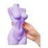 Интерьерная свеча в виде женского торса Pecado BDSM 22 см фиолетовая фото 7