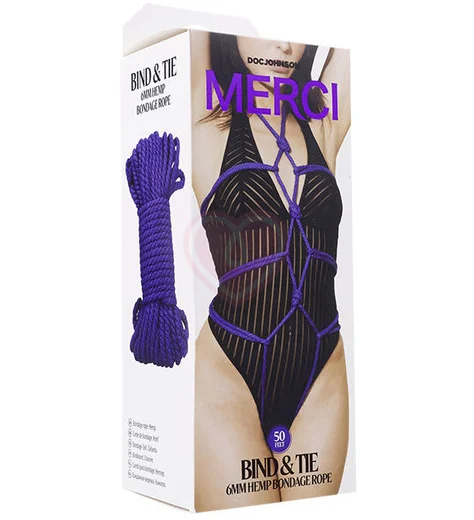 Верёвка для связывания Doc Johnson Merci Bind Tie 15 м фиолетовая фото 2