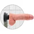 Гнущийся вибратор реалистик на присоске с мошонкой King Cock Vibrating 15 см телесный фото 3