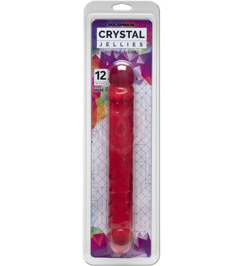 Двухсторонний фаллоимитатор Crystal Jellies 30 см розовый фото 2