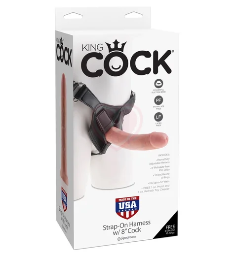Страпон с реалистичной насадкой Strap-on Harness Cock 20 см фото 2