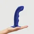 Вибратор с пульсирующей головкой Strap-On-Me Tapping Dildo Wave M синий фото 11