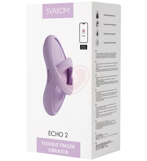 Вибратор на пальцы с нагревом Svakom Echo 2 сиреневый фото 6