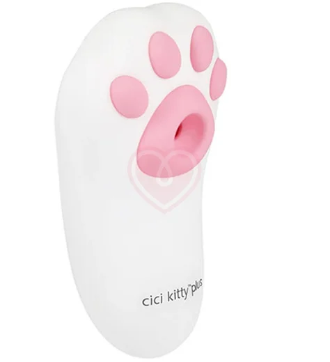 Вибратор для клитора с вакуумой стимуляцией Otouch Cici Kitty Plus кошачья лапка белый фото 3