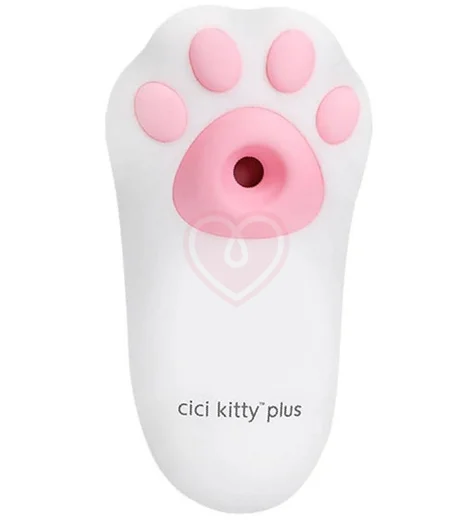 Вибратор для клитора с вакуумой стимуляцией Otouch Cici Kitty Plus кошачья лапка белый фото 4