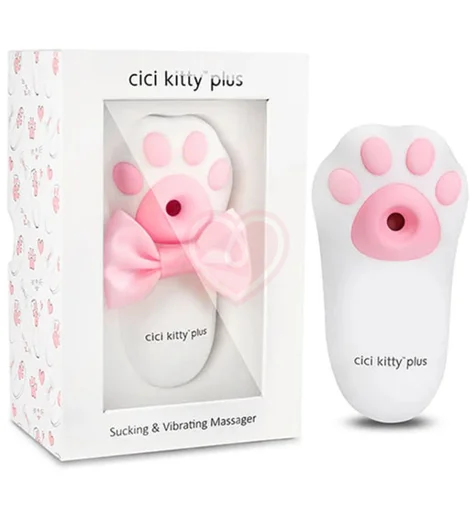 Вибратор для клитора с вакуумой стимуляцией Otouch Cici Kitty Plus кошачья лапка белый фото 5