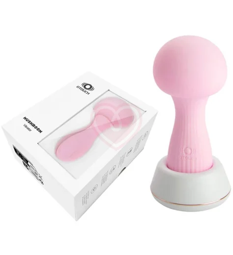 Клиторальный вибратор с подсветкой Otouch Mushroom розовый фото 5