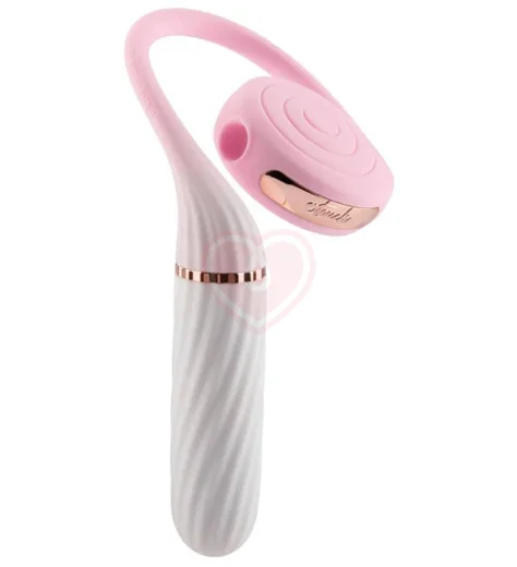 Раскручивающийся вибратор с вакуумной стимуляцией Otouch Lollipop Dual Stimulation розовый фото 2