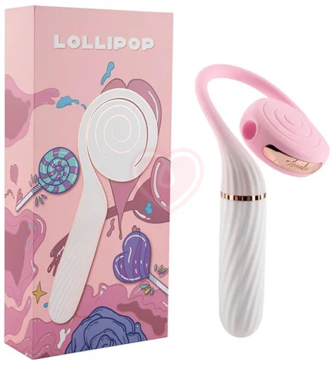 Раскручивающийся вибратор с вакуумной стимуляцией Otouch Lollipop Dual Stimulation розовый фото 9
