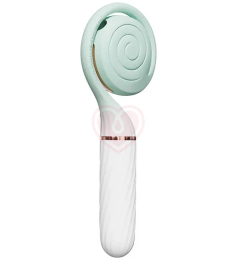 Раскручивающийся вибратор с вакуумной стимуляцией Otouch Lollipop Dual Stimulation бирюзовый фото 1