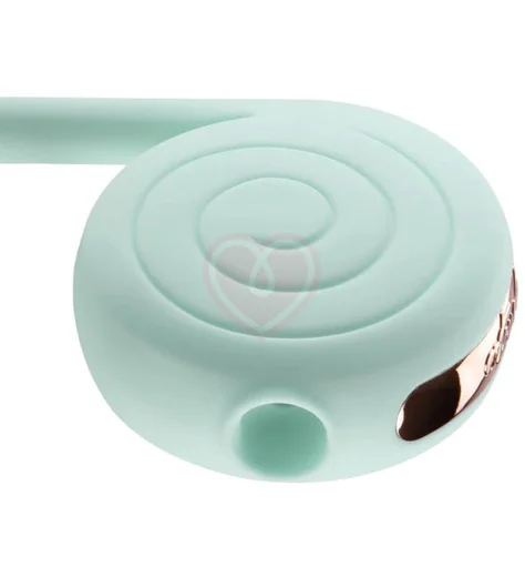 Раскручивающийся вибратор с вакуумной стимуляцией Otouch Lollipop Dual Stimulation бирюзовый фото 2