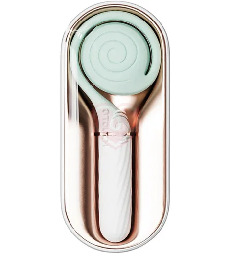 Раскручивающийся вибратор с вакуумной стимуляцией Otouch Lollipop Dual Stimulation бирюзовый фото 3