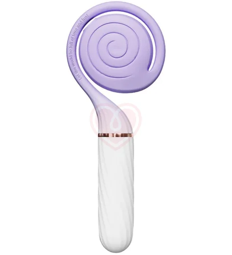 Раскручивающийся вибратор с вакуумной стимуляцией Otouch Lollipop Dual Stimulation фиолетовый фото 1