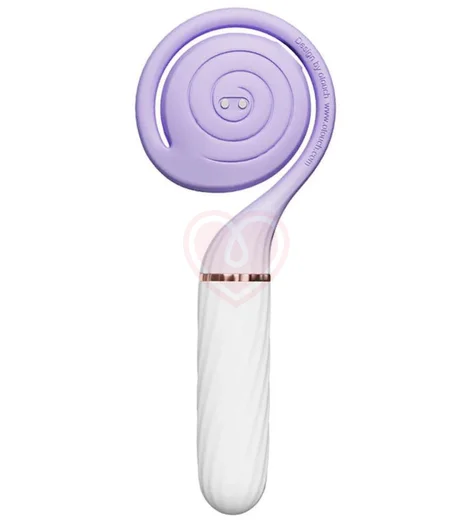 Раскручивающийся вибратор с вакуумной стимуляцией Otouch Lollipop Dual Stimulation фиолетовый фото 2