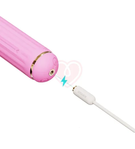 Вибратор с 4 насадками Otouch Magic Stick S1 Plus розовый фото 5