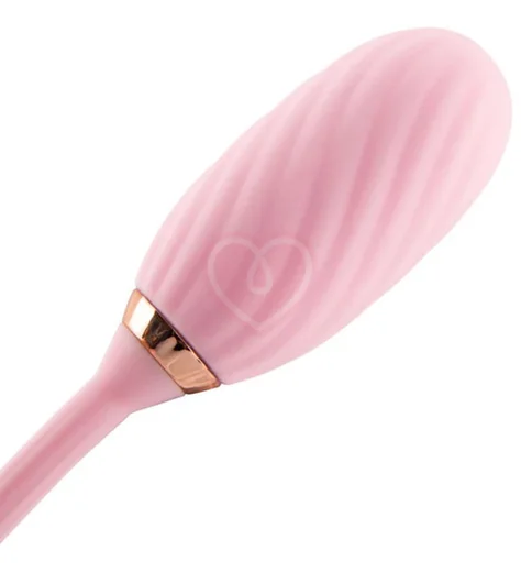 Виброяйцо с вакуумным стимулятором в кейсе Otouch Louis Vibrate розовое фото 2