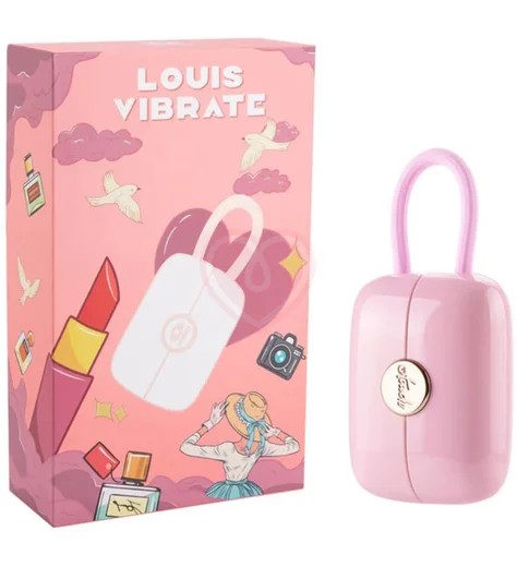 Виброяйцо с вакуумным стимулятором в кейсе Otouch Louis Vibrate розовое фото 4
