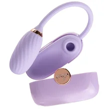 Виброяйцо с вакуумным стимулятором в кейсе Otouch Louis Vibrate фиолетовое