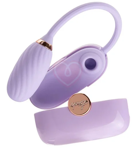 Виброяйцо с вакуумным стимулятором в кейсе Otouch Louis Vibrate фиолетовое фото 1