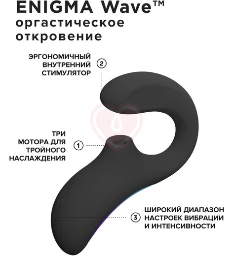 Вибратор Lelo Enigma Wave с вакуумной стимуляцией чёрный фото 2