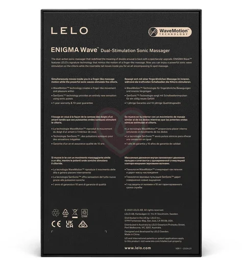 Вибратор Lelo Enigma Wave с вакуумной стимуляцией чёрный фото 9