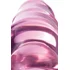 Стеклянная анальная пробка с рельефной головкой Sexus Glass розовая фото 3