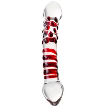 Стеклянный фаллоимитатор двойной Sexus Glass Bordeaux