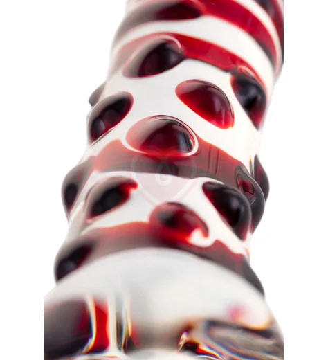 Стеклянный фаллоимитатор двойной Sexus Glass Bordeaux фото 5