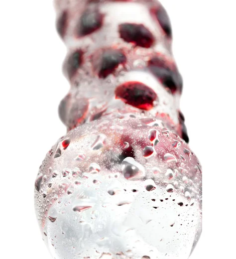 Стеклянный фаллоимитатор двойной Sexus Glass Bordeaux фото 6