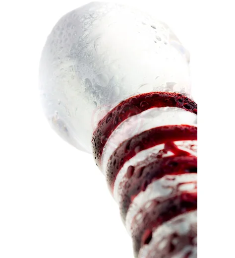 Стеклянный фаллоимитатор двойной Sexus Glass Bordeaux фото 7