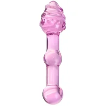 Стеклянный рельефный стимулятор Sexus Glass Pink Drop