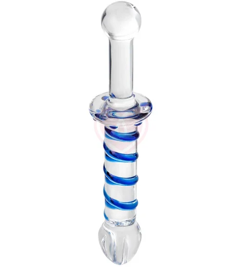 Стеклянный фаллоимитатор с ручкой Sexus Glass Jade Wand фото 2