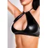 Комплект с топом и мини-юбкой Glossy Brianna из материала Wetlook чёрный фото 4