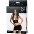 Комплект с кружевным топом и мини-юбкой Glossy Gigi из материала Wetlook чёрный фото 5
