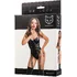 Боди на регулируемой шнуровке Glossy Amilia из материала Wetlook чёрное фото 4