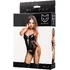 Корсаж со шнуровкой и трусики Glossy Miriam из материала Wetlook чёрный фото 4
