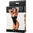 Боди с цепочками по бокам Glossy Reina из материала Wetlook чёрное фото 4