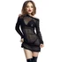 Сетчатое платье с лифом и трусиками Glossy Sheril из материала Wetlook чёрный фото 1