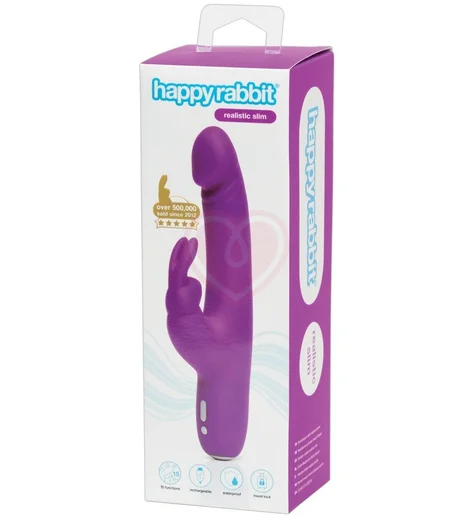 Вибратор Happy Rabbit Slimline Realistic лиловый фото 4
