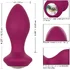 Анальная пробка с кристаллом и вибрацией Power Gem Vibrating Crystal Probe розовая фото 5